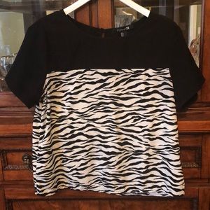 Forever 21 CuTe Zebra Print Top